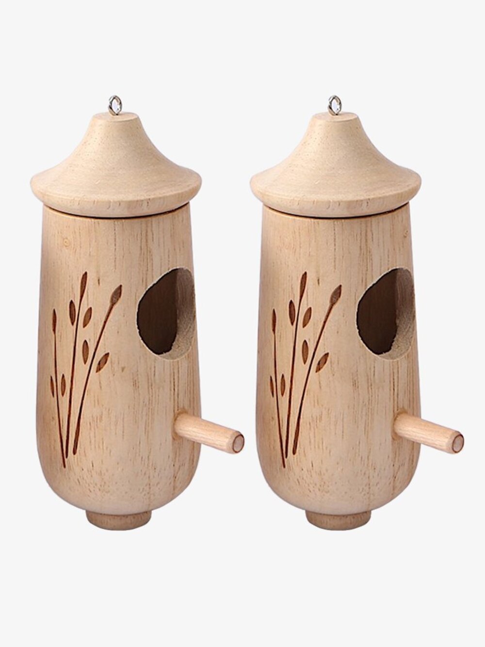 Hummingbird Houses, Wood, 6", 2pk
